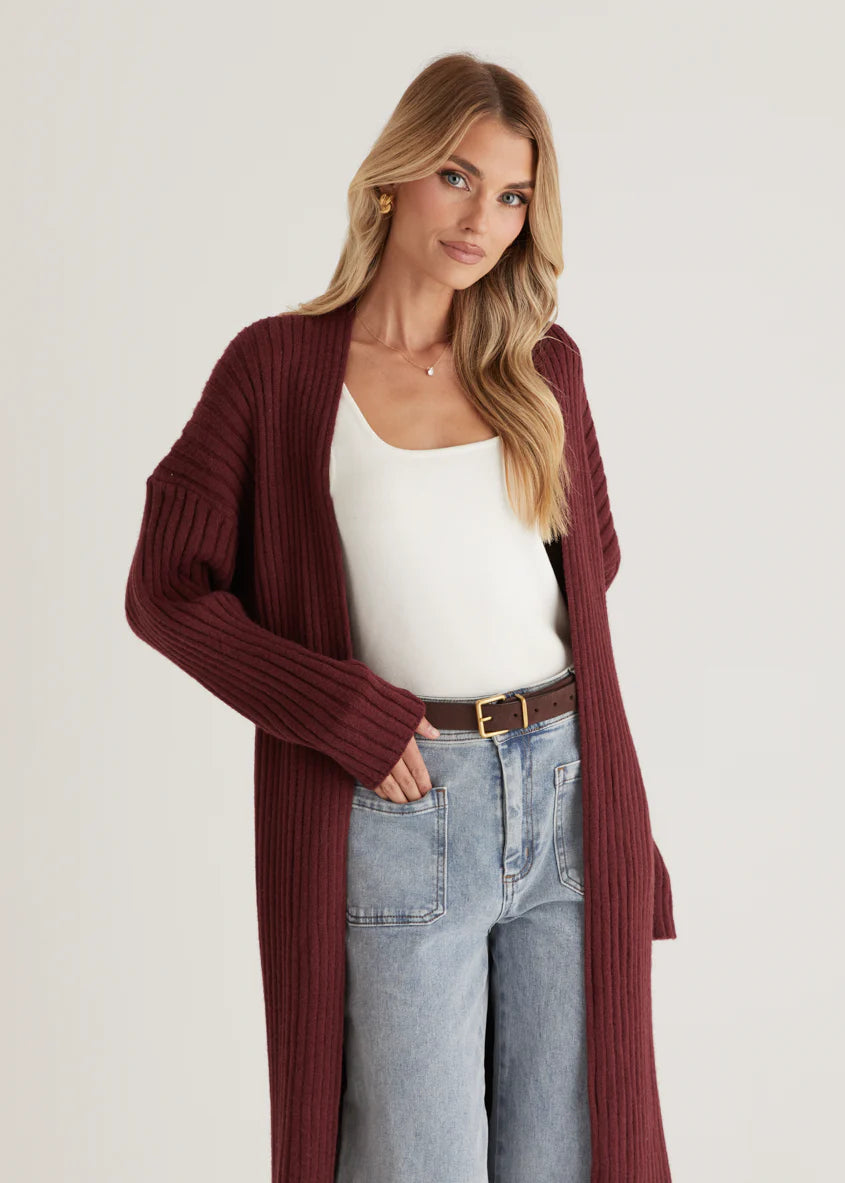 Ronan Cardigan - Burgundy