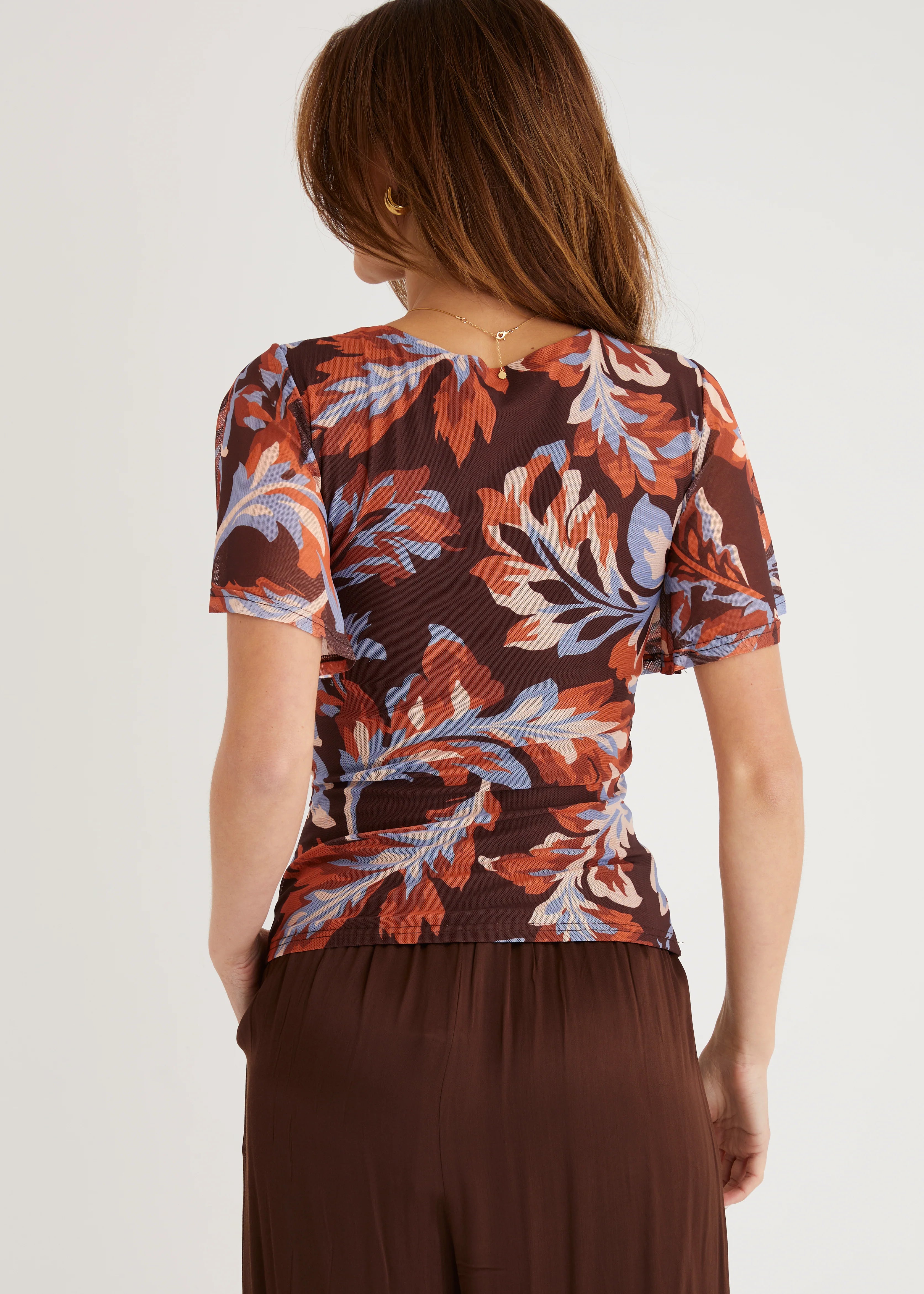 Joey Mesh Top - Autumn Leaf