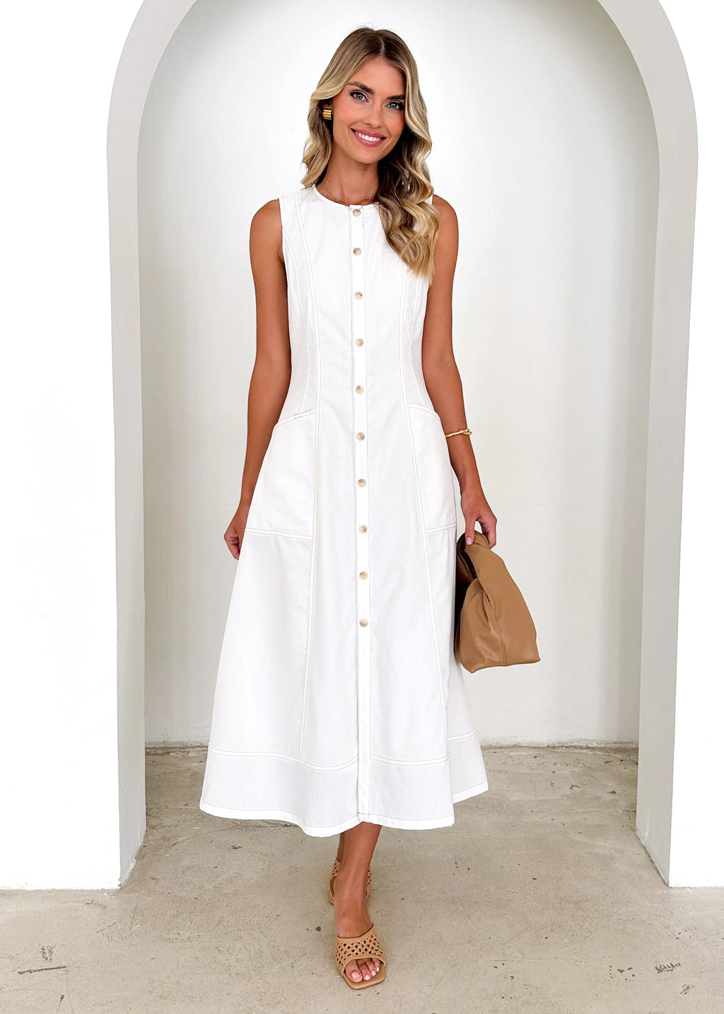 Drifter Midi Dress - Off White