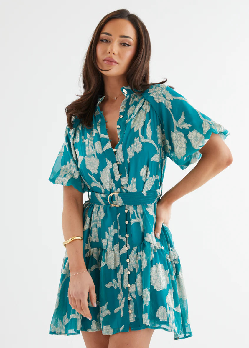 Clemence Dress - Deep Turquoise