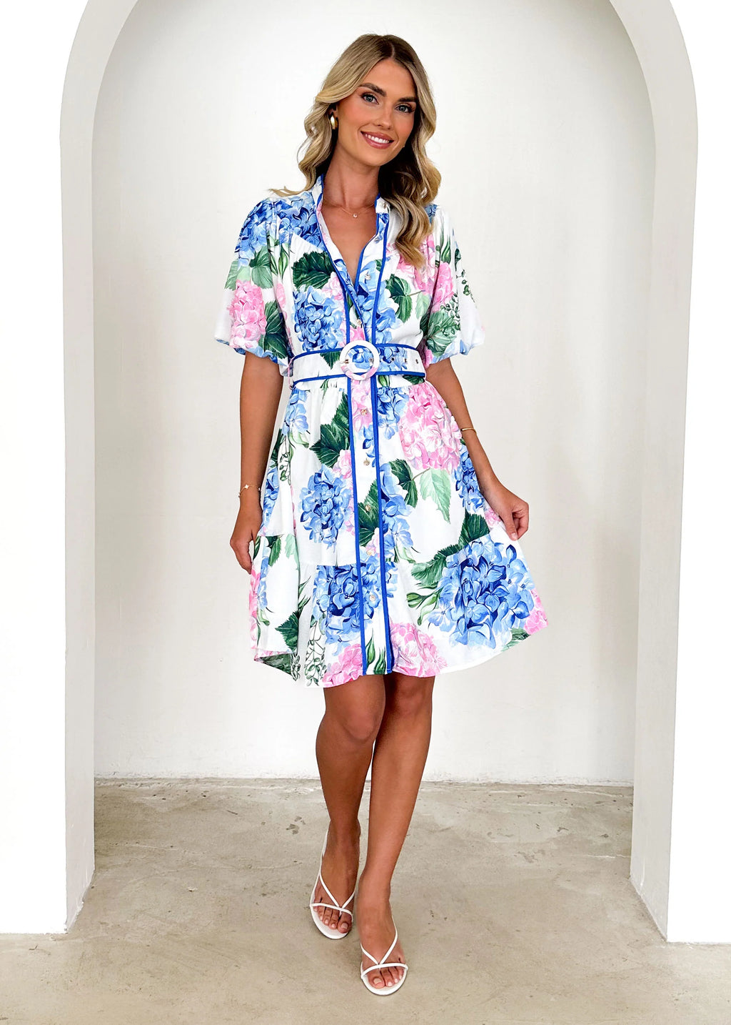 Taesha Dress - Blue Hydrangea