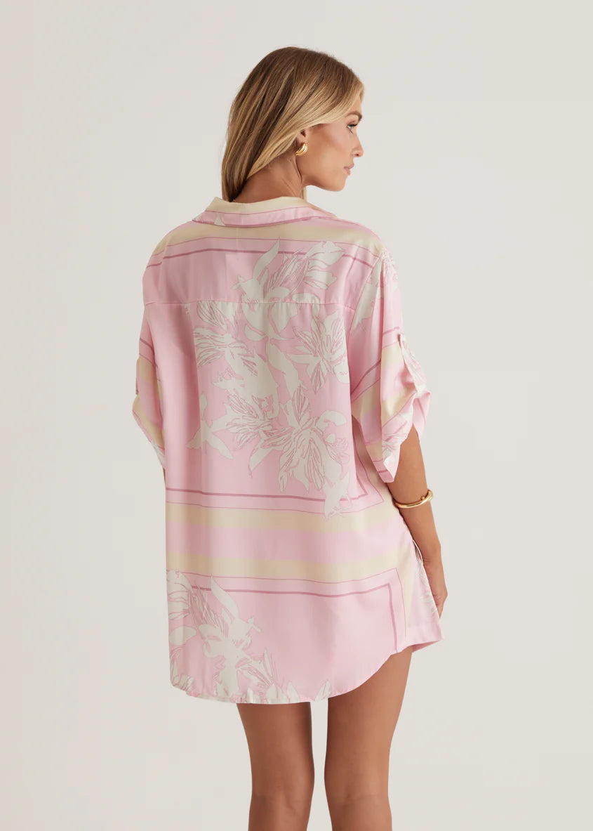 Kaycie Shirt - Pink Flowers