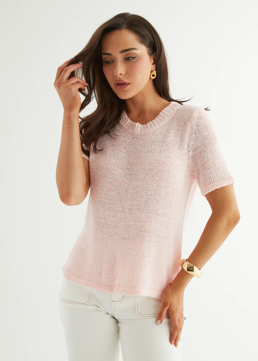 Halle Knit Top - Blush