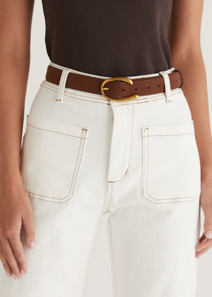 Frazer Leather Belt - Coffee