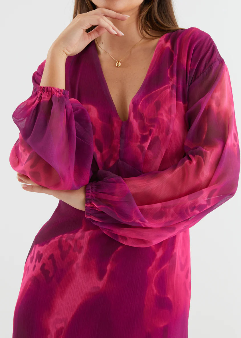 Primavera Maxi Dress - Pink Splash