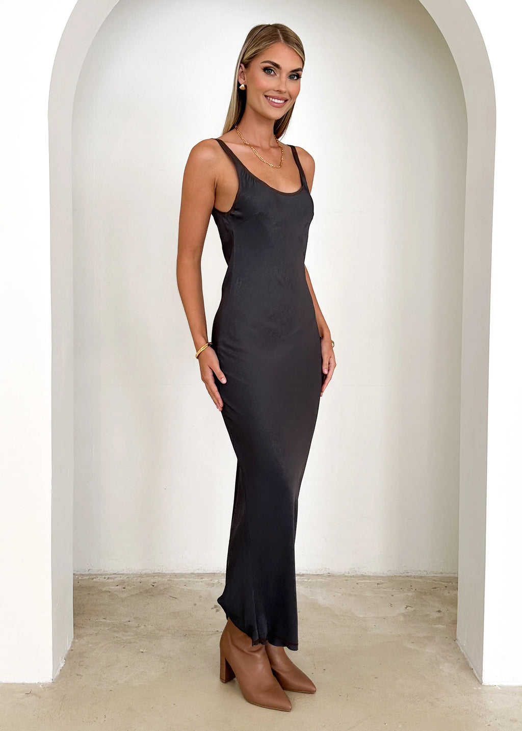 Jour Maxi Dress - Charcoal
