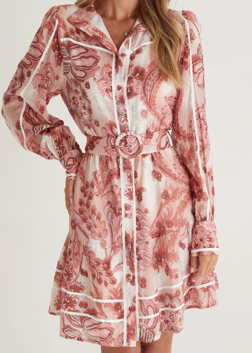 Atwood Dress - Wine Paisley
