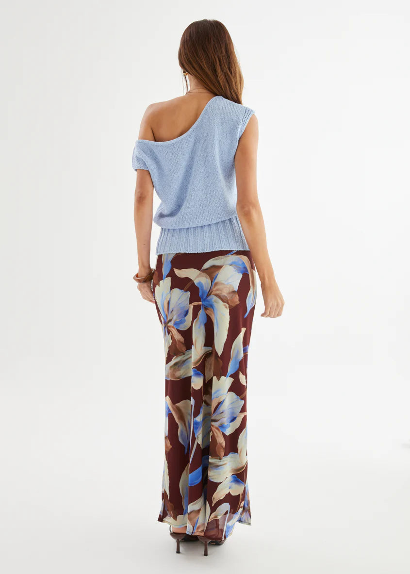 Milana Drop Shoulder Top - Blue