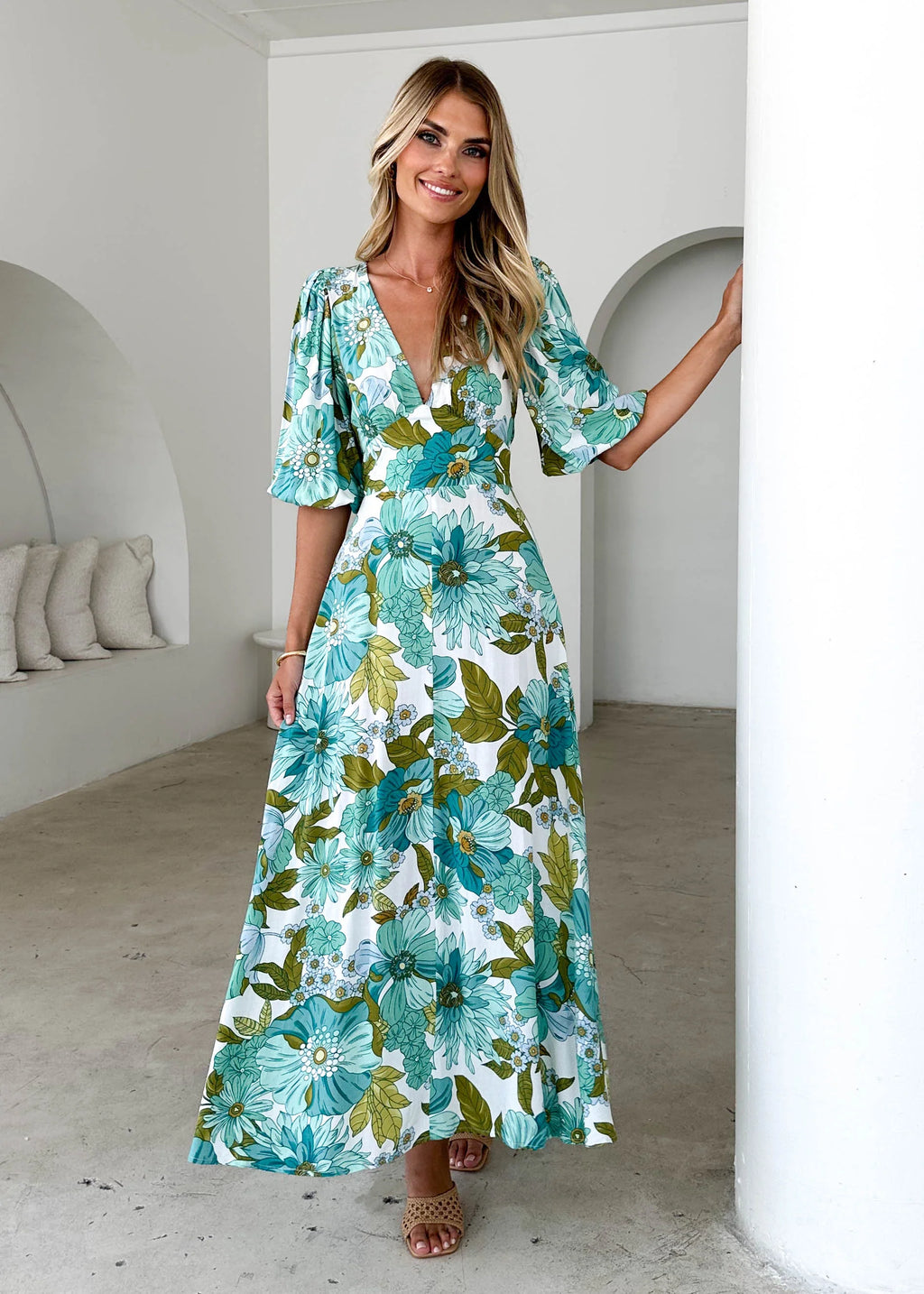 Daphne Maxi Dress - Amaya Green