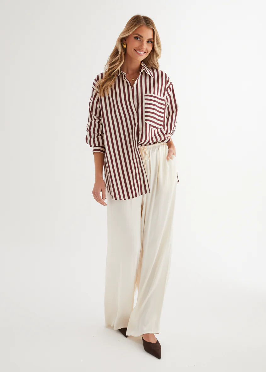 Lola Shirt - Berry Stripe