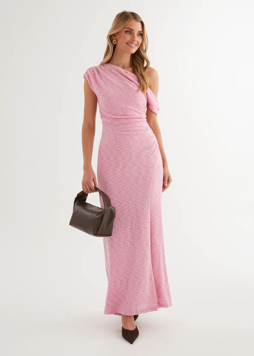 Rosantica Drop Shoulder Midi Dress - Pink