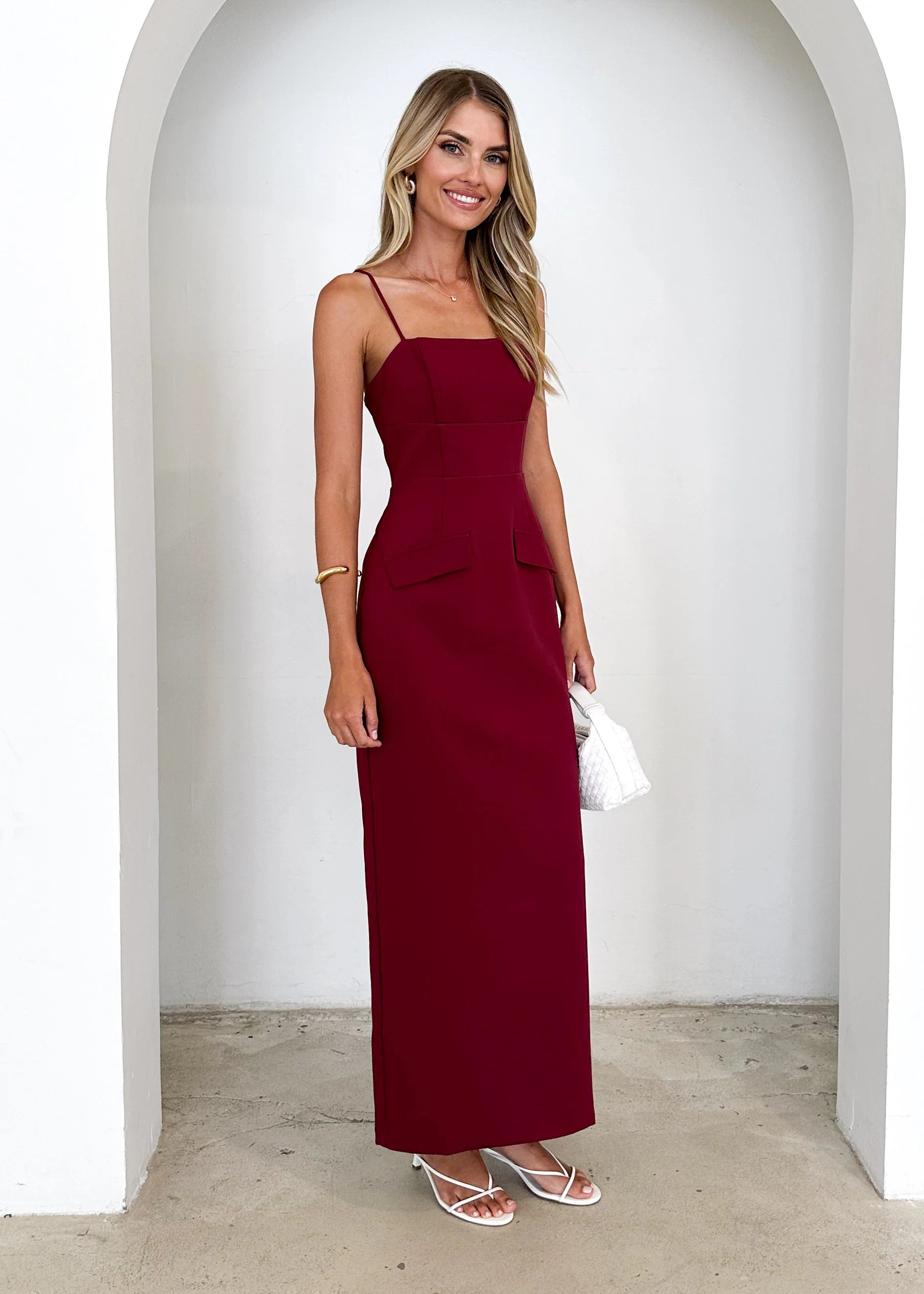 Hansel Maxi Dress - Wine
