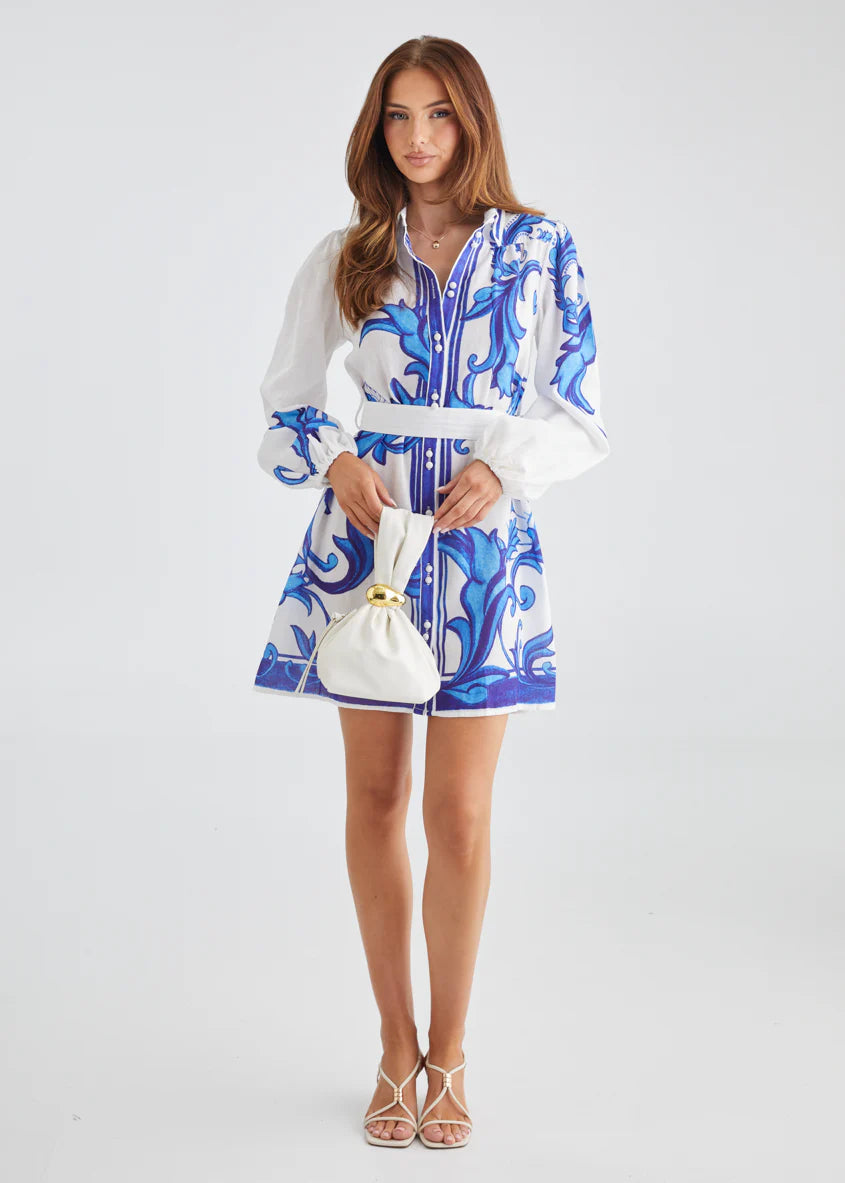Nicoletta Dress - Blue Zayna