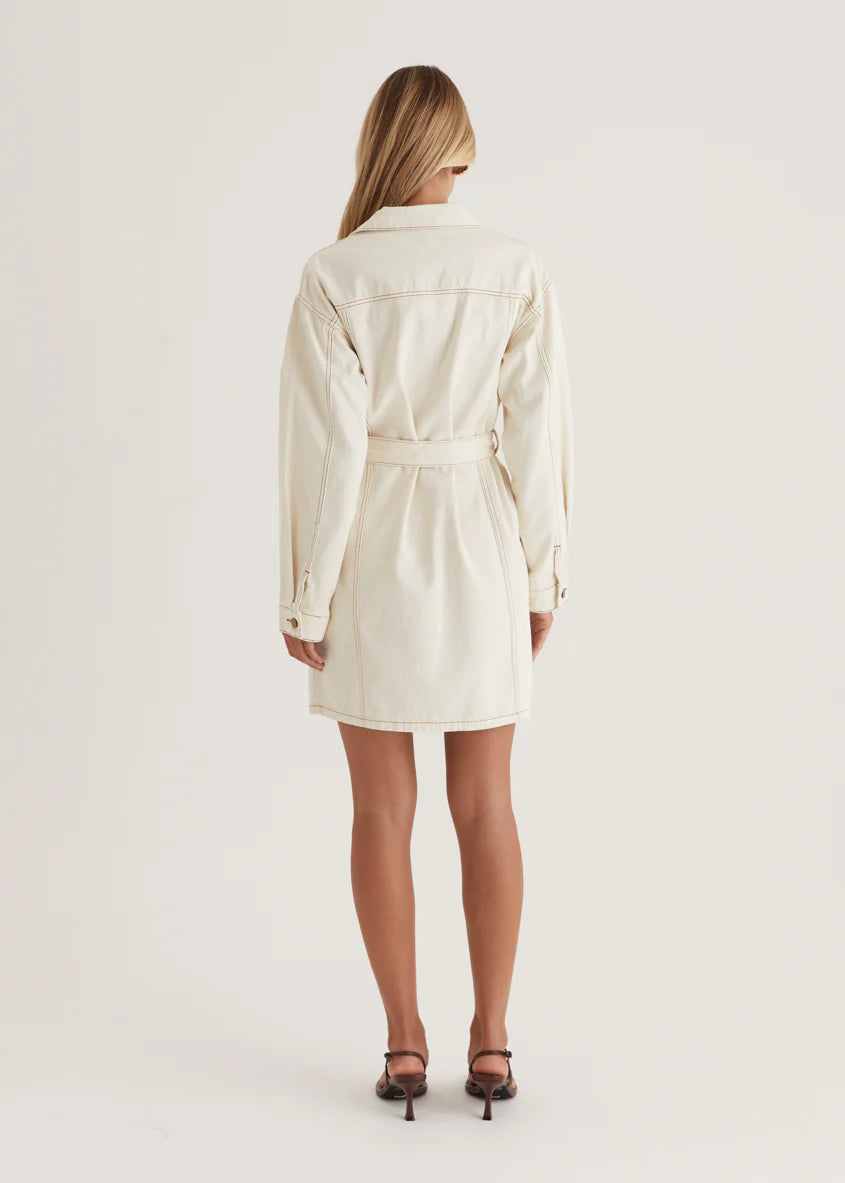 Begra Denim Dress - Sand