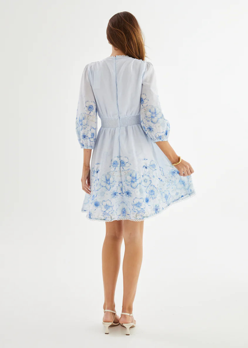 Layla Dress - Blue Flowers