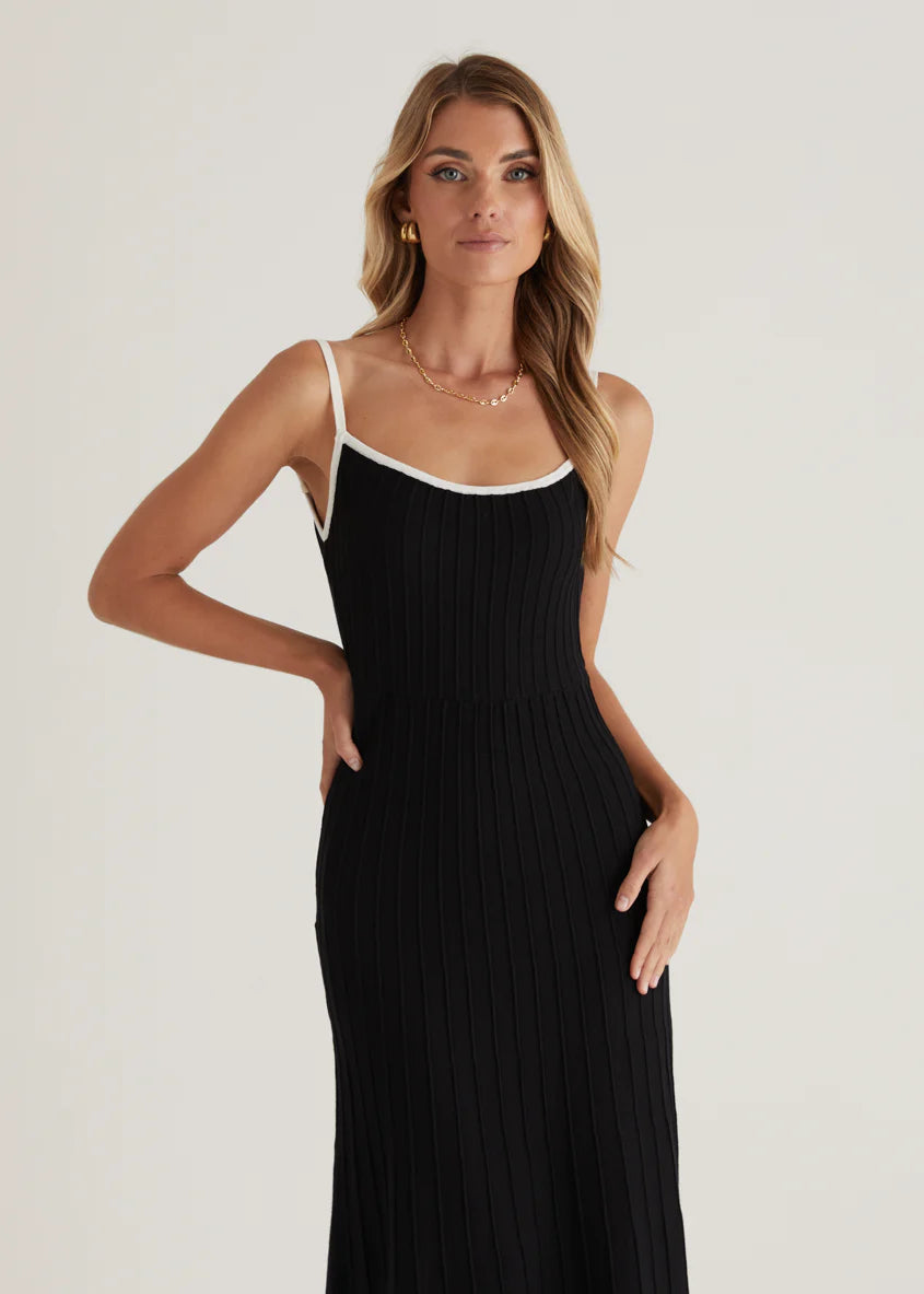 Lennox Knit Maxi Dress - Black