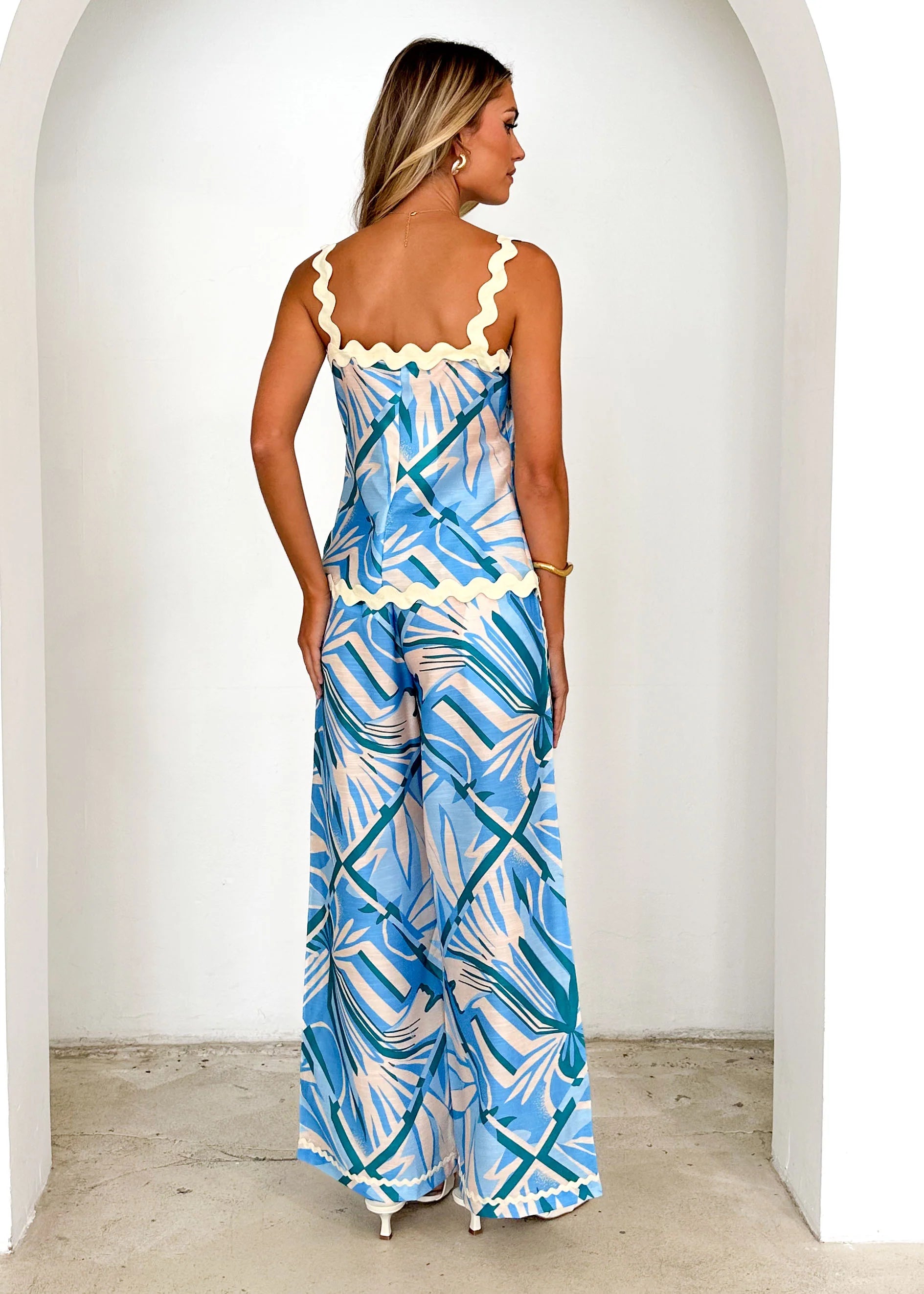 Coast Pants - Blue Abstract