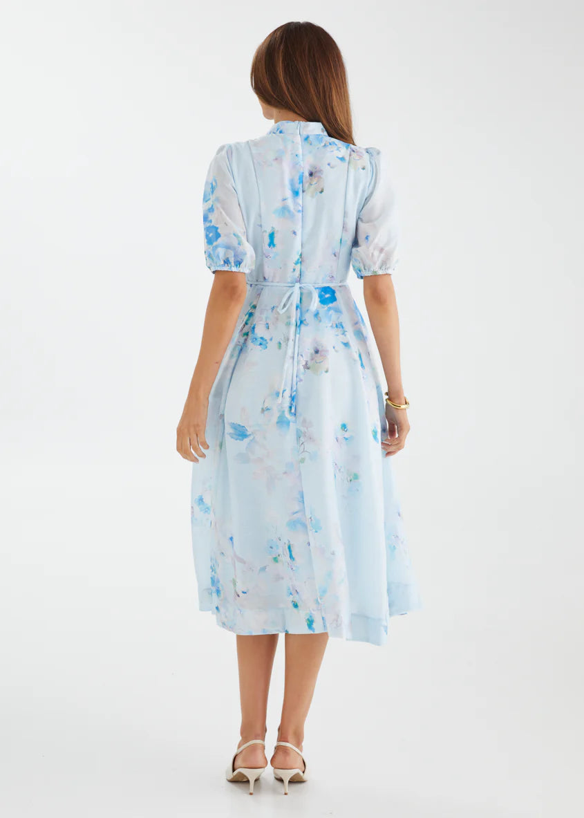 Nikita Midi Dress - Blue Floral