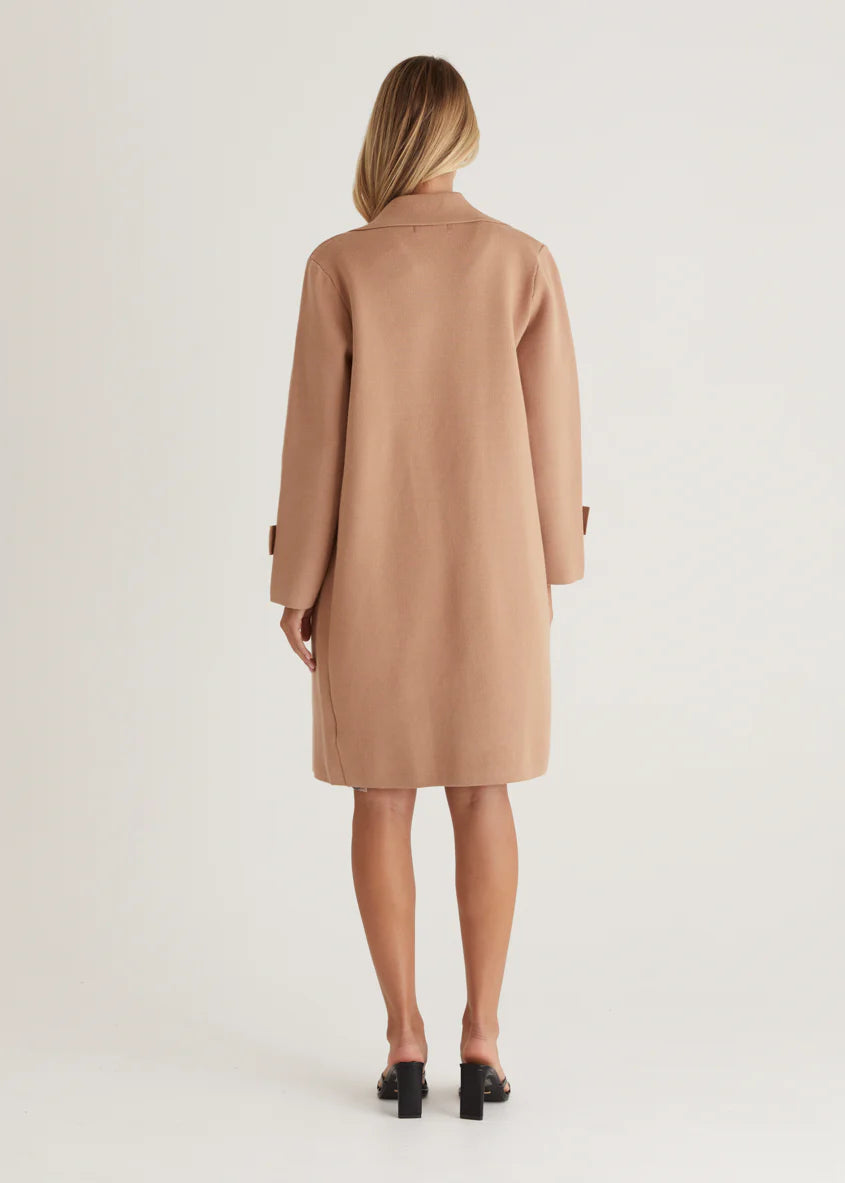 Chayso Knit Coat - Camel