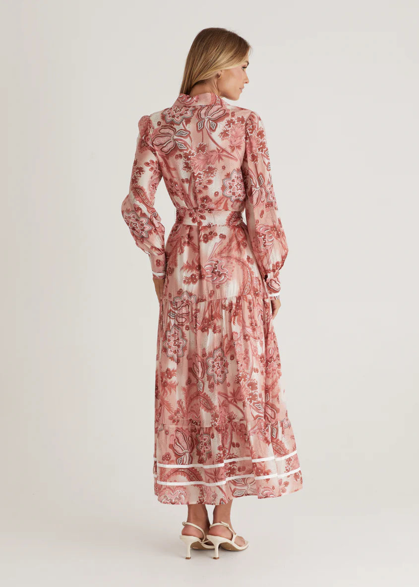 Juliet Maxi Dress - Wine Paisley