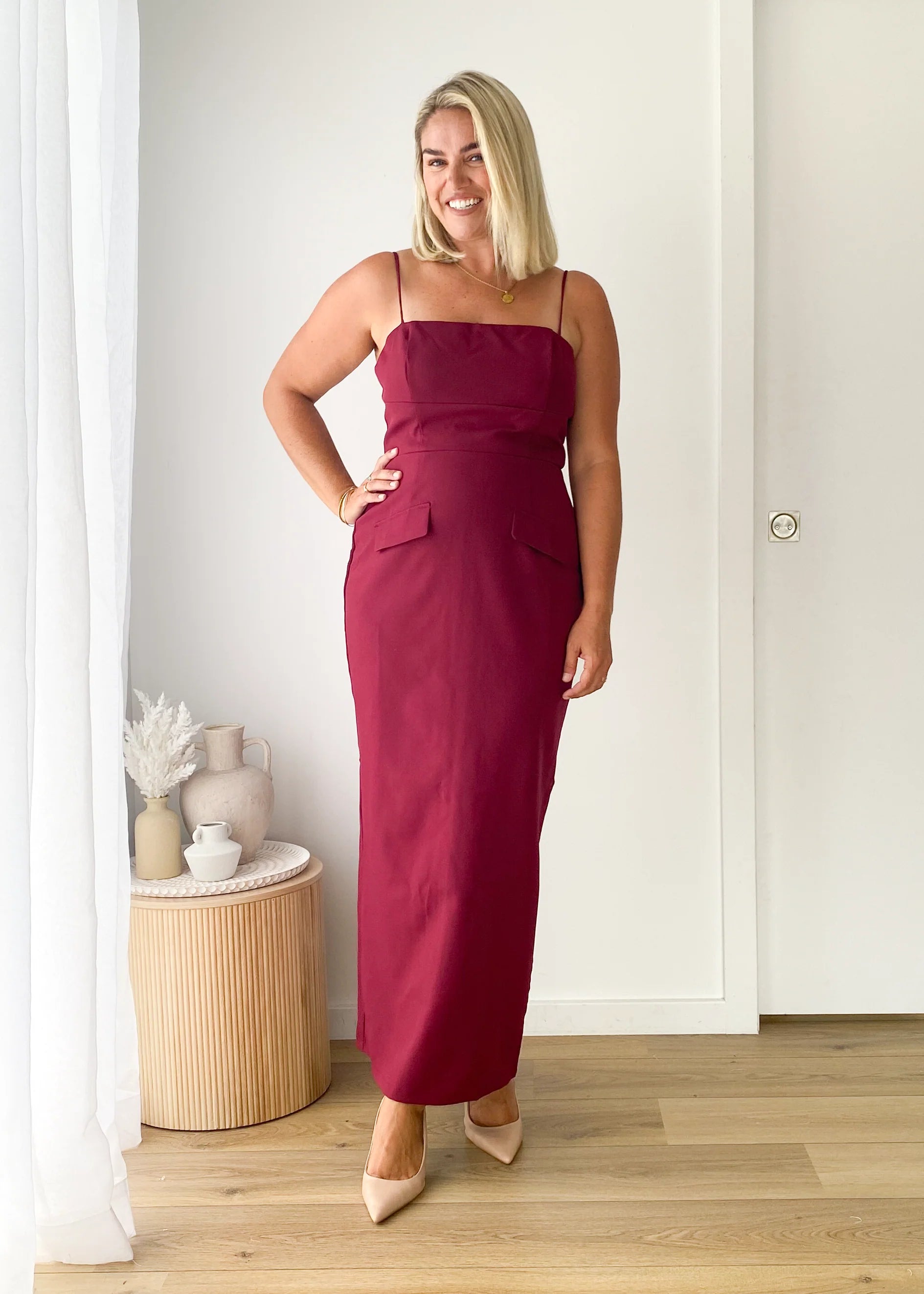 Hansel Maxi Dress - Wine