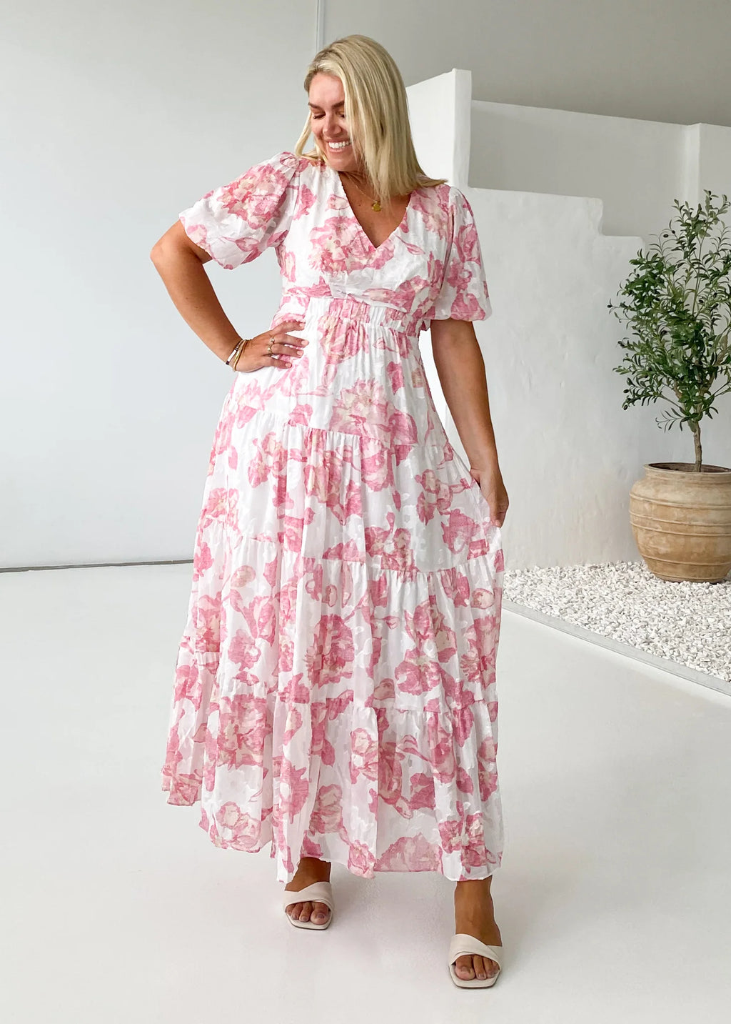 Casablanca Maxi Dress - Pink Rose