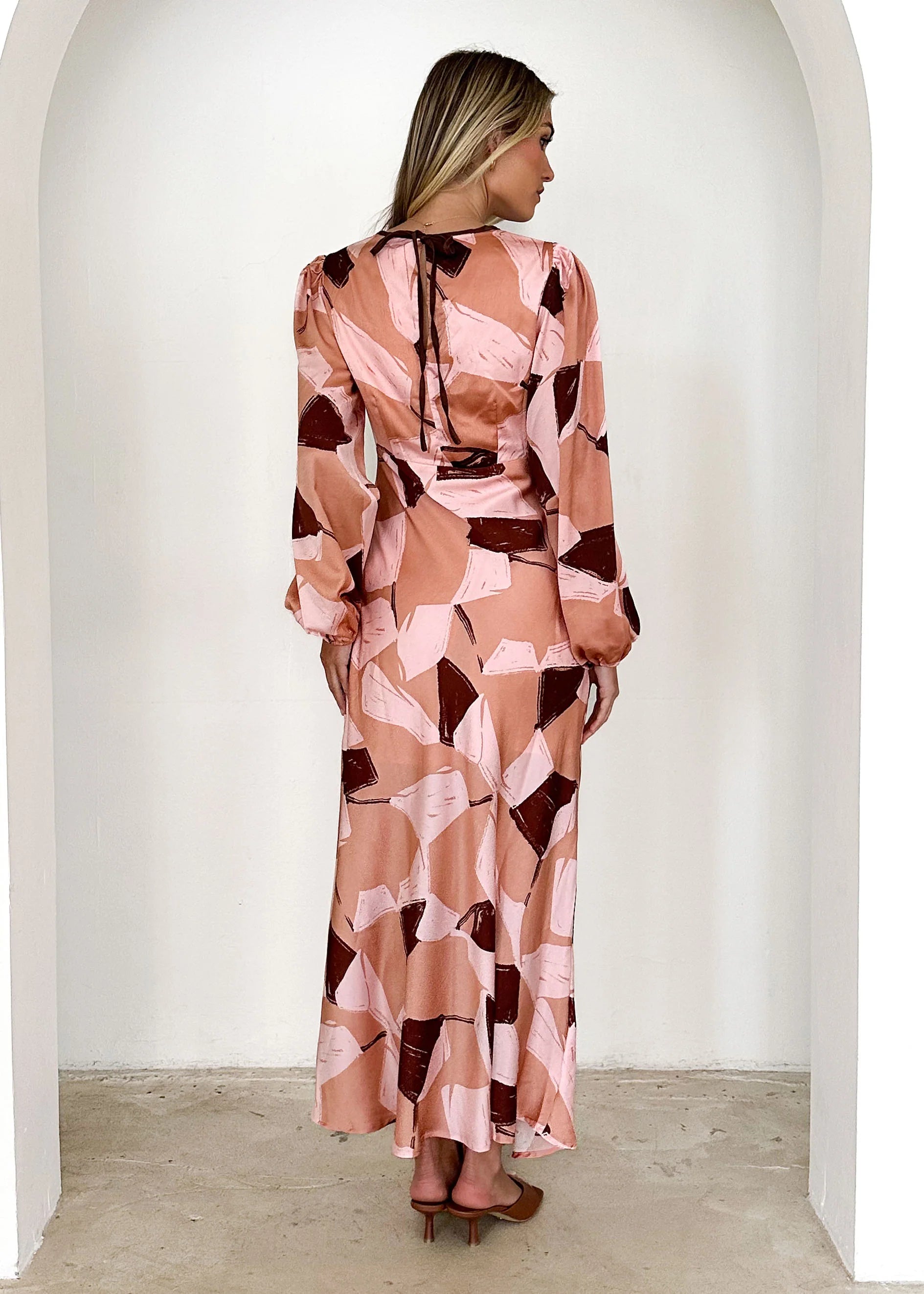 Taliya Maxi Dress - Blush Geo