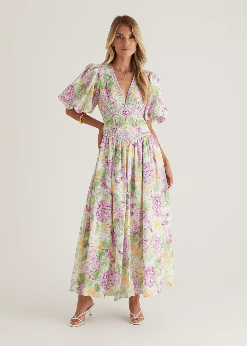 Marcelle Maxi Dress - Purple Hydrangea