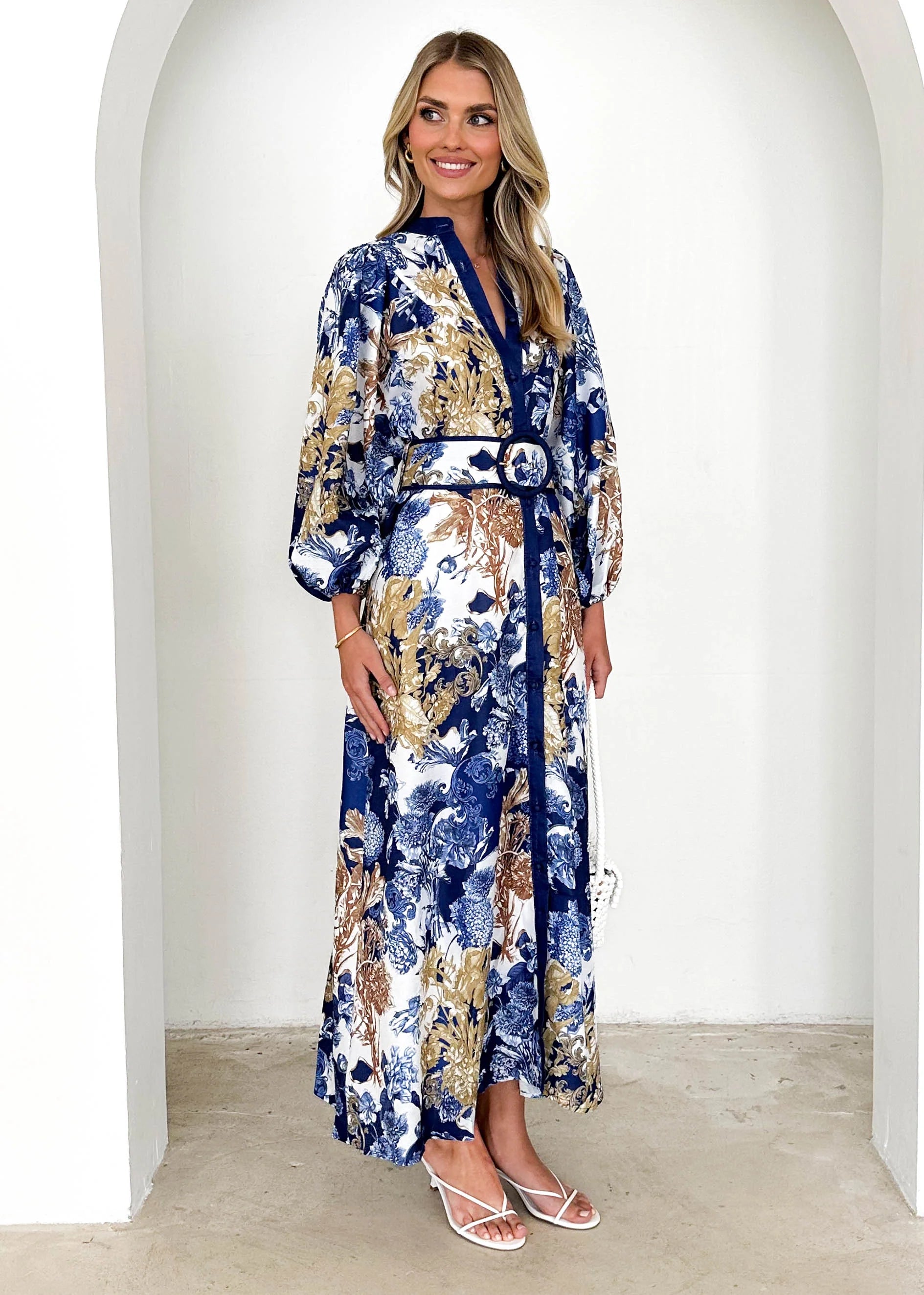 Wimsoe Midi Dress - Navy Chateau