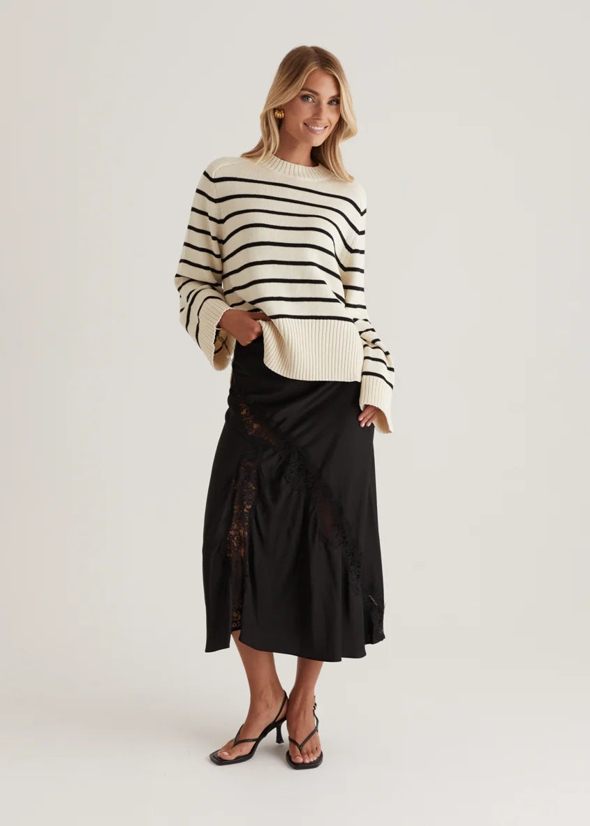 Eva Sweater - Navy Stripe