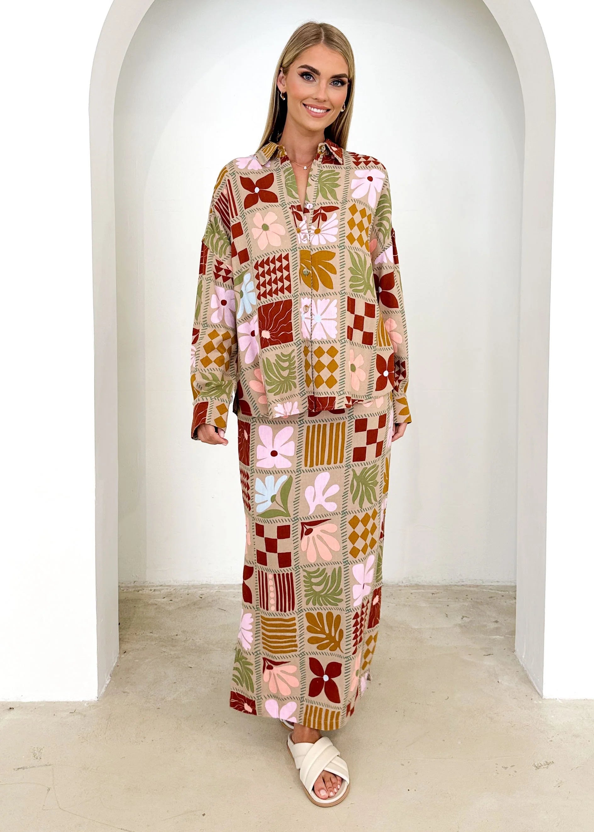 Ninessa Midi Skirt - Lisse Autumn