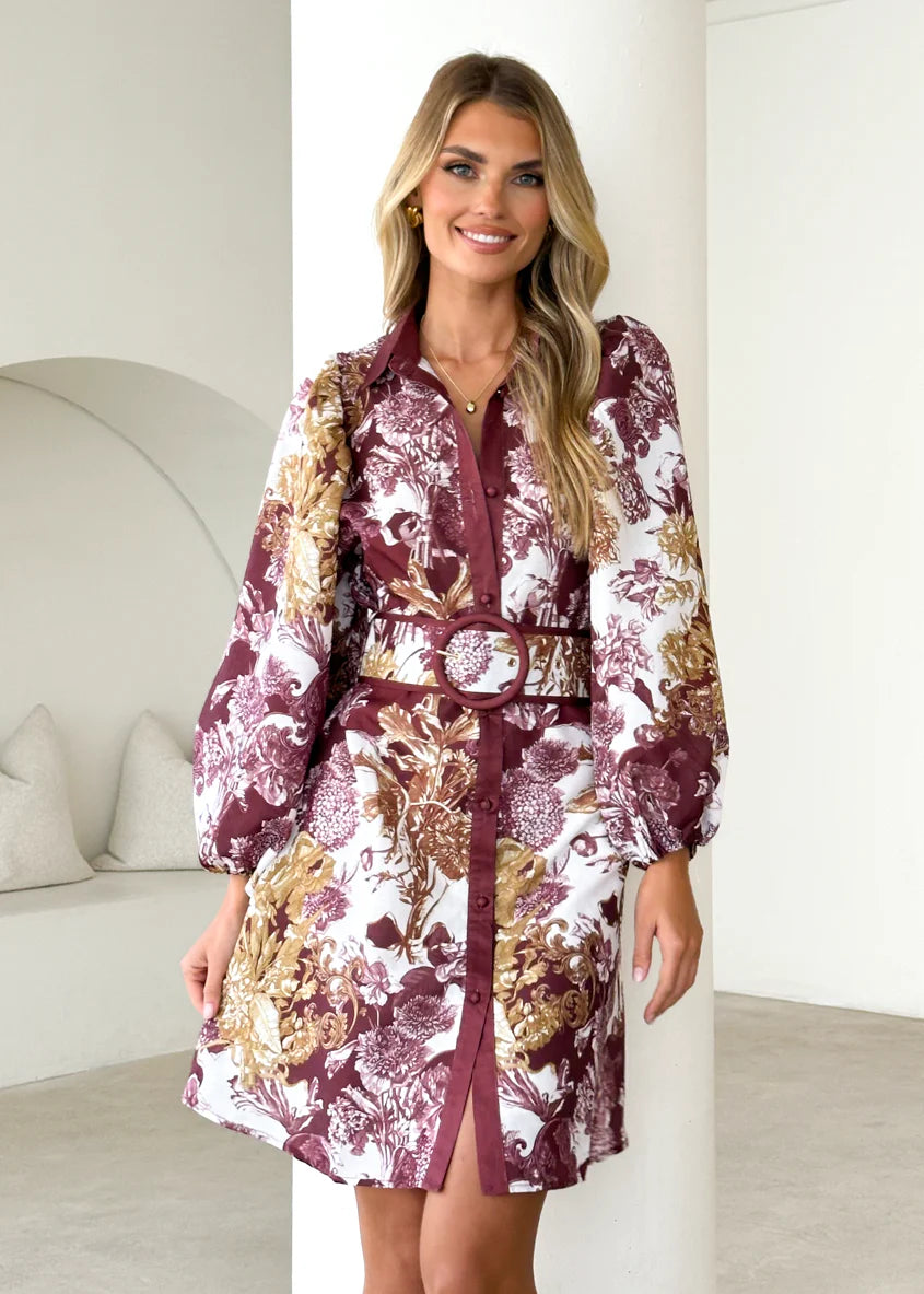 Tavana Dress - Merlot Chateau