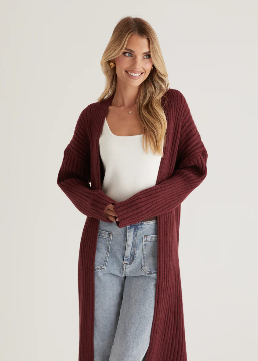 Ronan Cardigan - Burgundy