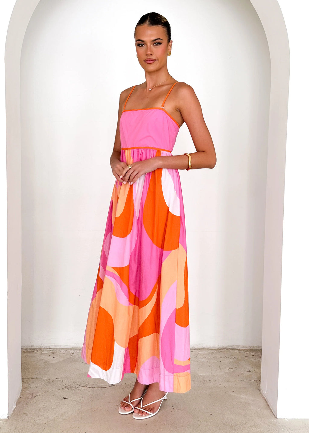 Bridget Maxi Dress - Pink Swirl