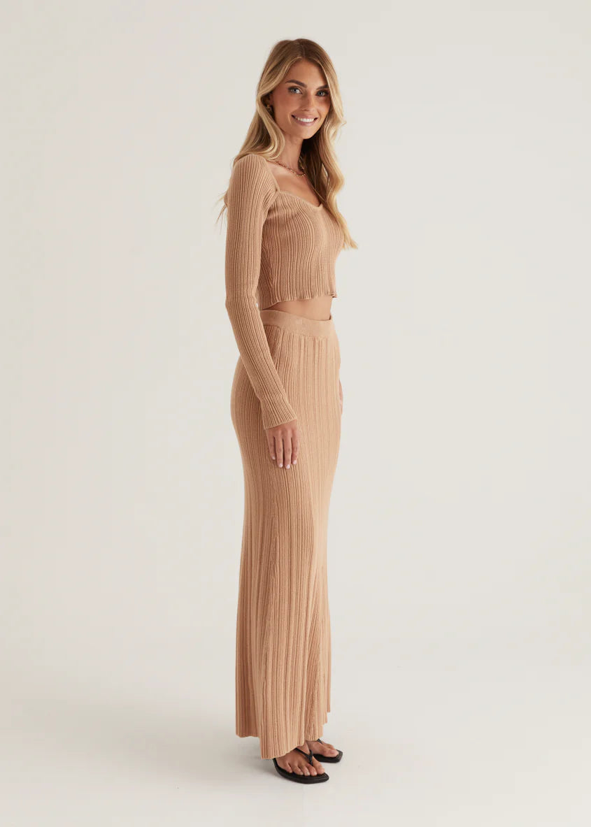 Enota Knit Crop - Camel