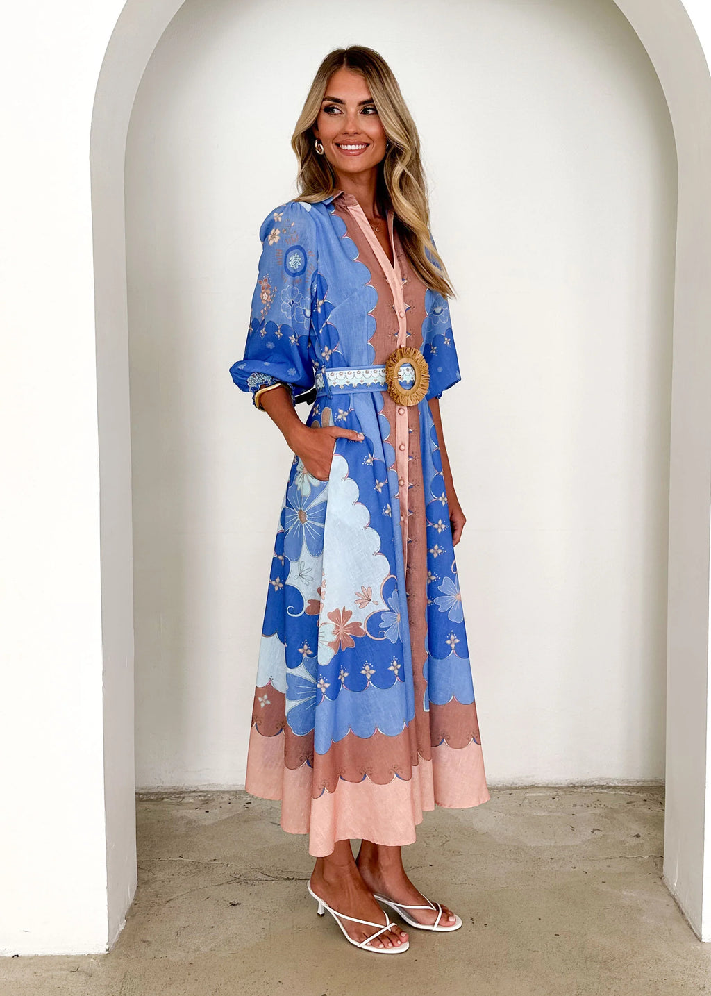 Portobello Midi Dress - Blue Moon