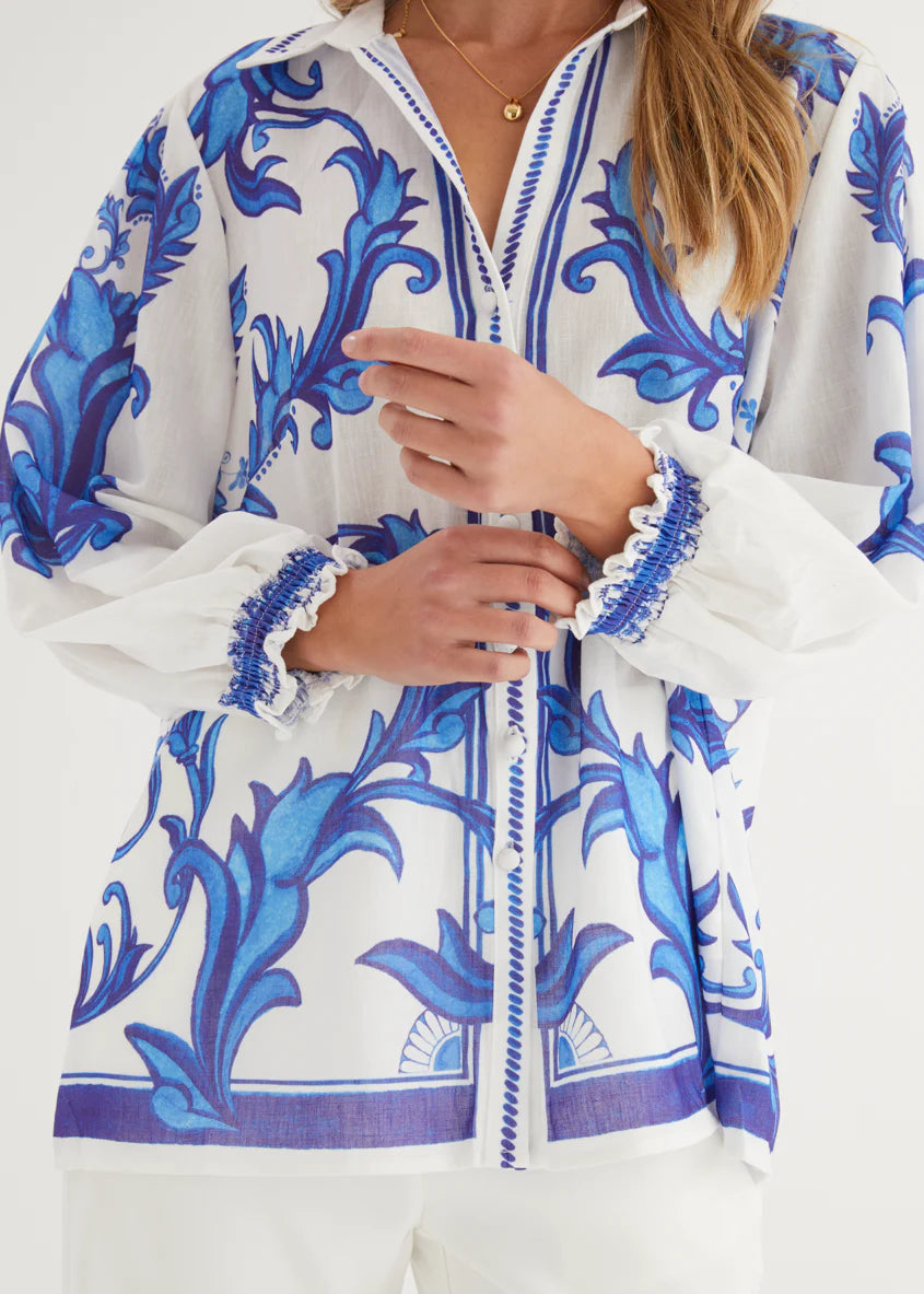 Bailee Shirt - Blue Zayna