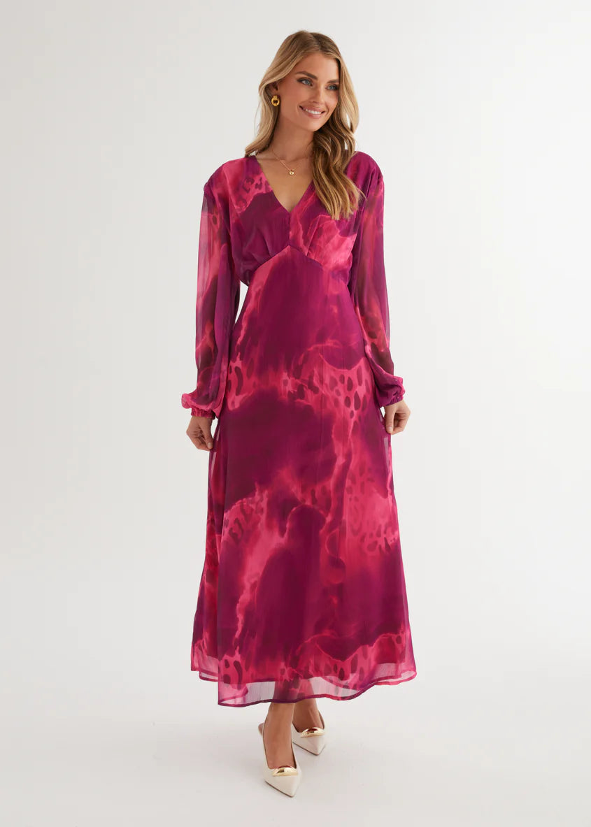 Primavera Maxi Dress - Pink Splash