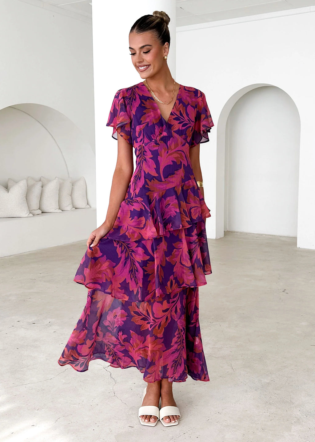 Venezia Maxi Dress - Violet Floral