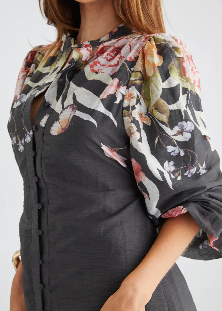 Zarline Blouse - Black Garden