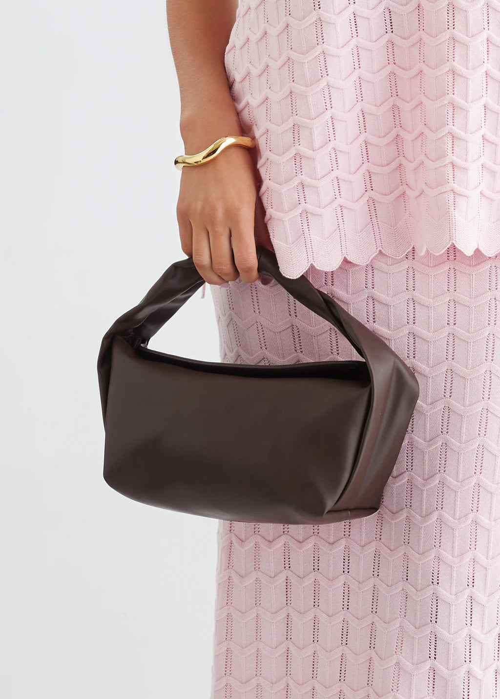 Olive Handle Bag - Chocolate