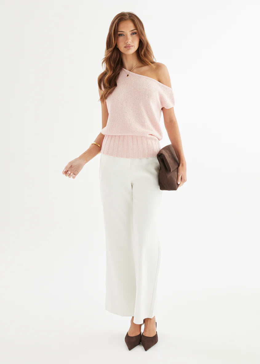 Milana Drop Shoulder Top - Pink