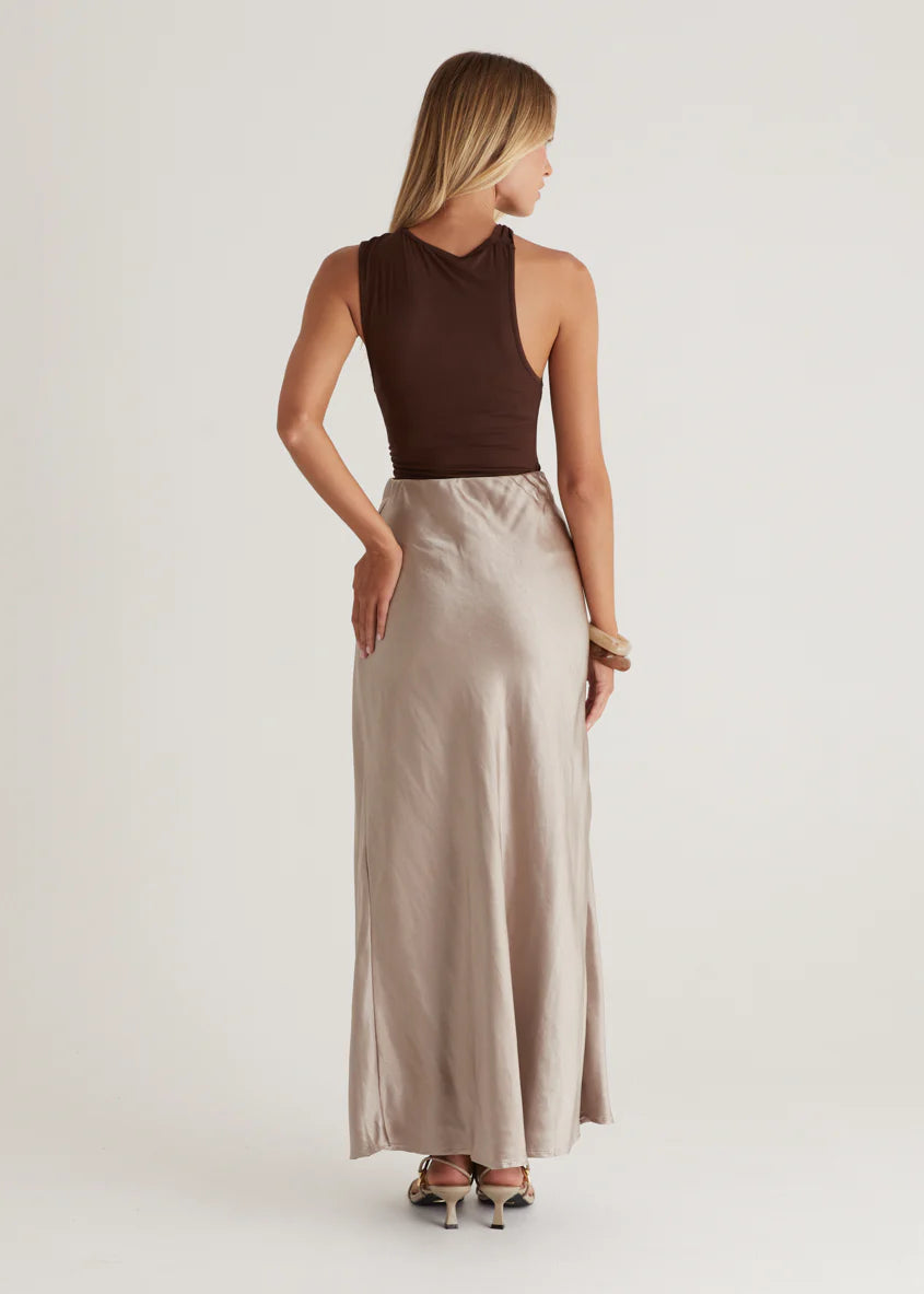 Rosalie Midi Skirt - Taupe