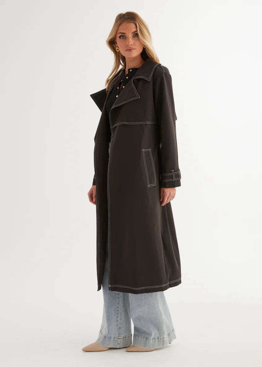 Jaidie Trench Coat - Black