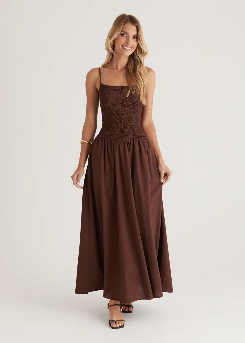 Skye Maxi Dress - Chocolate