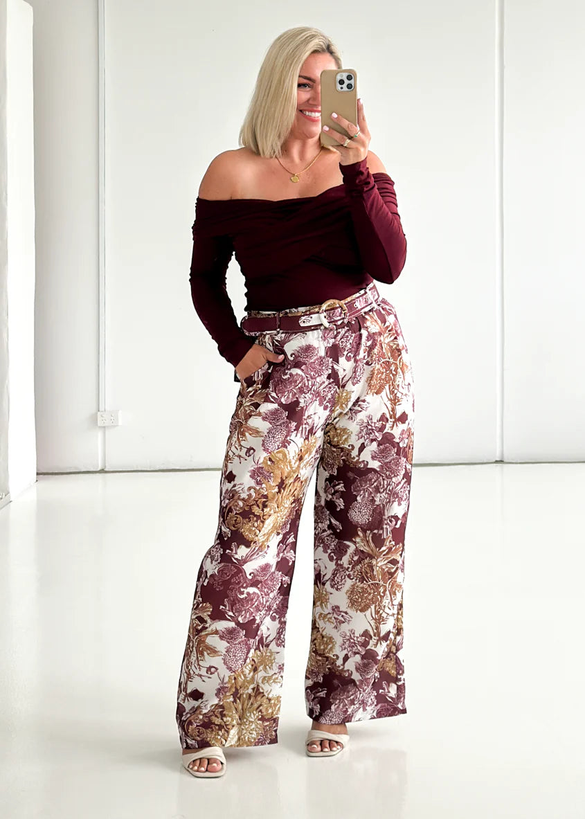 Tethroe Pants - Merlot Chateau