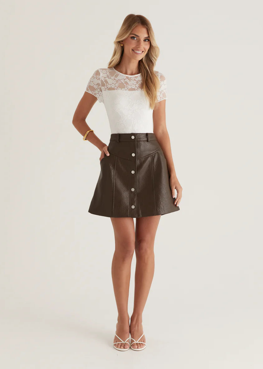 Essie Bodysuit - White Lace