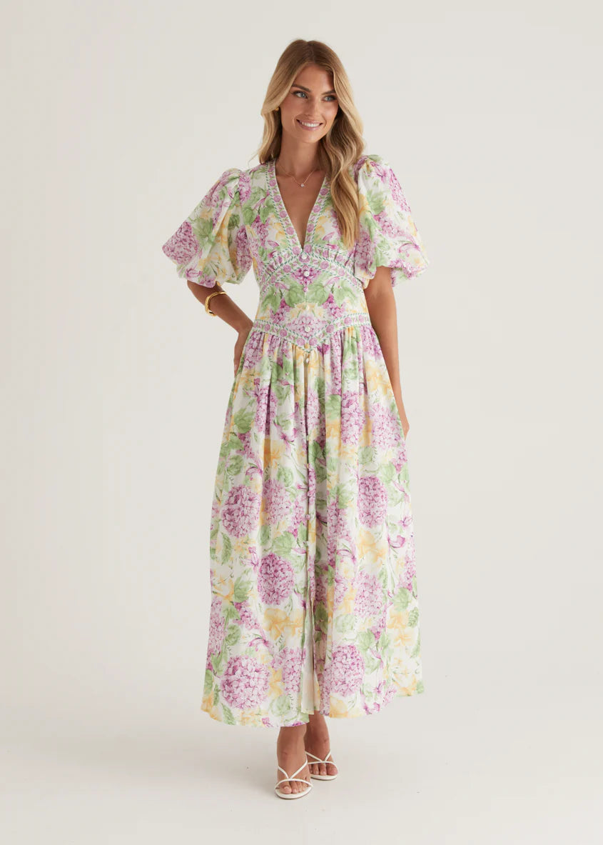 Marcelle Maxi Dress - Purple Hydrangea