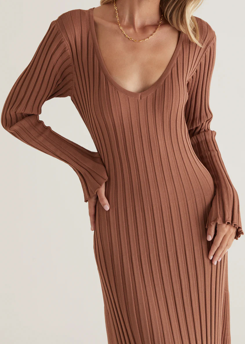 Norah Knit Maxi Dress - Clay
