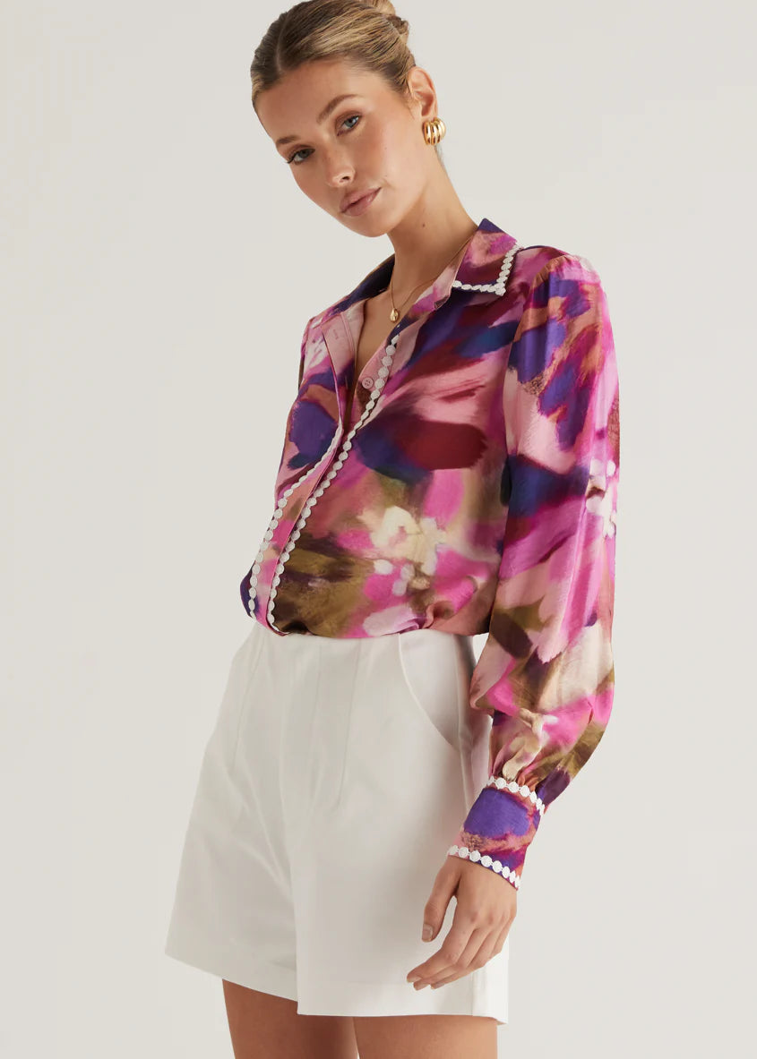 Sariyah Shirt - Orchid Floral